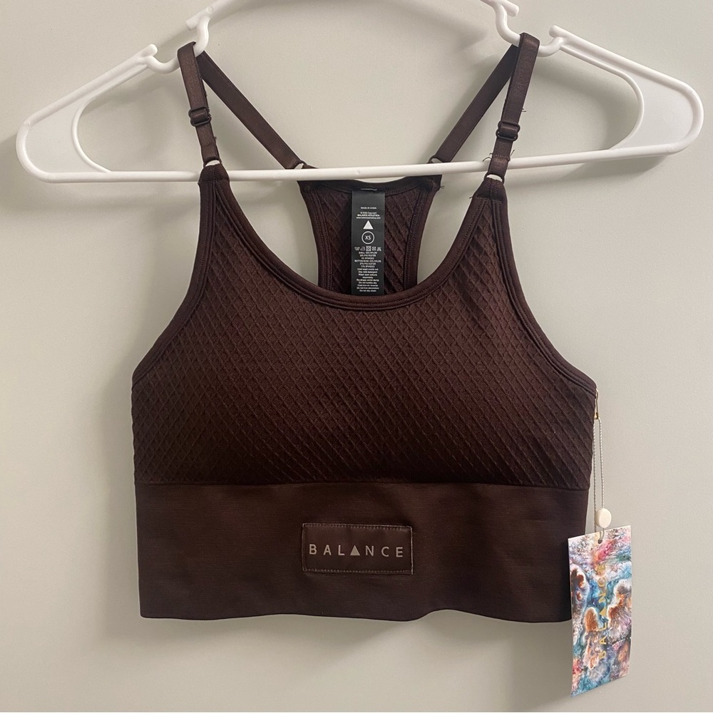 Balance Athletica Vitality Sports Bra the Energy Bra Obsidian NWT XS